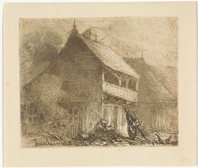 Huisje te Auschowitz in Bohemen door Johannes Tavenraat
