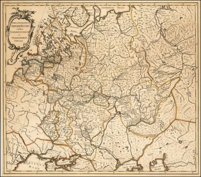 1760 kaart van Rusland door Johannes Treskot door Johannes Treskot