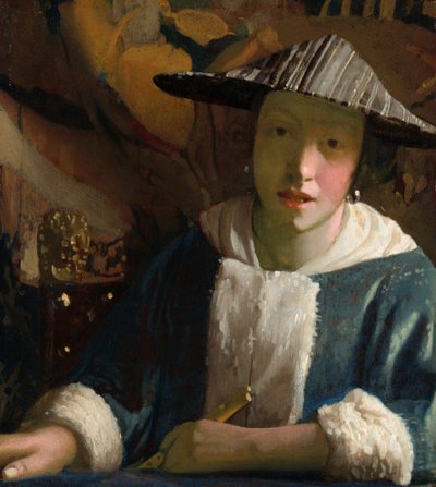 Meisje met een Fluit door Johannes Vermeer