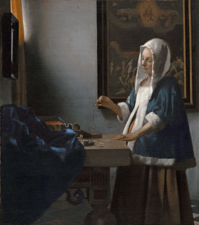 Vrouw met evenwicht door Johannes Vermeer