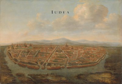 Gezicht op Judea, de Hoofdstad van Siam door Johannes Vinckboons (attributed to)