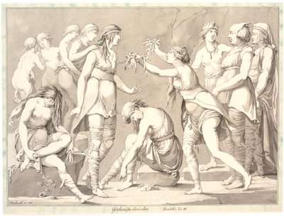 Gindanische Quinder. Herodotius Lib. IV door Johannes Wiedewelt