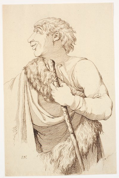 Herder met Staf in de Hand door Johannes Wiedewelt
