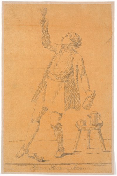 Portret van Jens Juel? Kalk door Johannes Wiedewelt