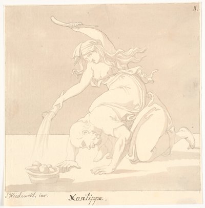 Xantippe door Johannes Wiedewelt