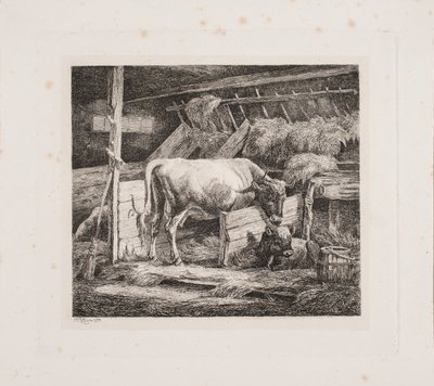 Een koeienstal door Johannes Wilhelm Zillen