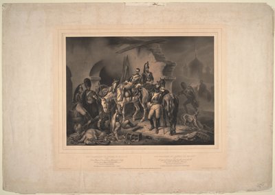 Het Franse leger in het Kremlin van Moskou door Johannes Woelffle