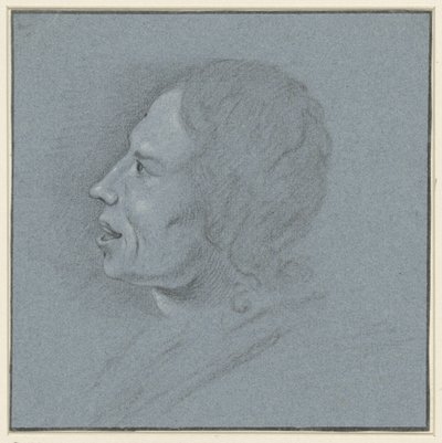 Zelfportret van tekenaar Johannes Ziesenis door Johannes Ziesenis