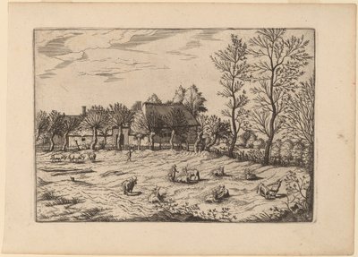 Boerderij door Johannes and Lucas van Doetechum after Master of the Small Landscapes