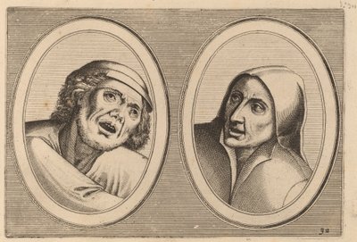"Harme Snap-op" en "Keursje-sonder-naed" door Johannes and Lucas van Doetechum after Pieter Bruegel the Elder