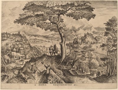 Milites Requiescentes (Soldaten in Rust) door Johannes and Lucas van Doetechum after Pieter Bruegel the Elder