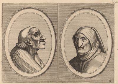 "Pater Muylaert" en "Mater Bille-bloots" door Johannes and Lucas van Doetechum after Pieter Bruegel the Elder