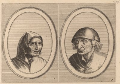 "Rijckje Schimmel-penninghs" en "Lubbert Leever-worst" door Johannes and Lucas van Doetechum after Pieter Bruegel the Elder