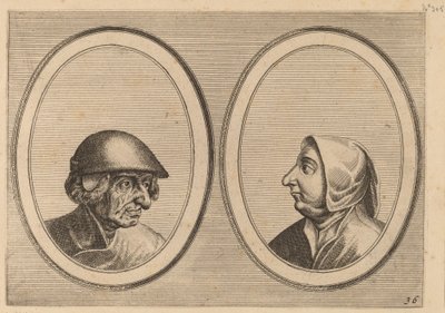"Schonckje Wel-bedrocht" en "Pronckje Heel-volmaeckt" door Johannes and Lucas van Doetechum after Pieter Bruegel the Elder