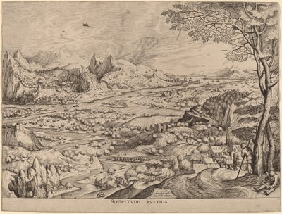 Solicitudo Rustica (Rustieke Zorgen) door Johannes and Lucas van Doetechum after Pieter Bruegel the Elder