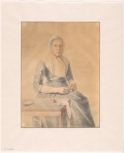 Portret van Catharina van Eck door Johannes de Koning (signed by artist)