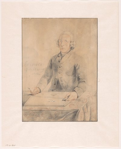 Portret van Pieter Pickée door Johannes de Koning (signed by artist)