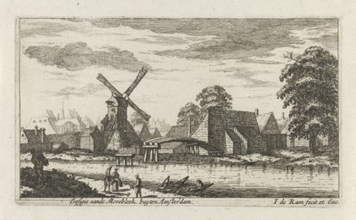 Gezicht op de Morebleek buiten Amsterdam door Johannes de Ram