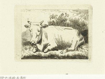Liggende koe door Johannes van Cuylenburgh