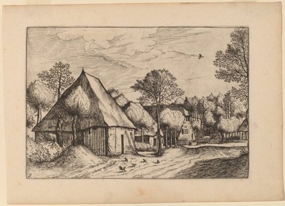 Een Boerderij met een Put door Johannes van Doetechum, the Elder and Lucas