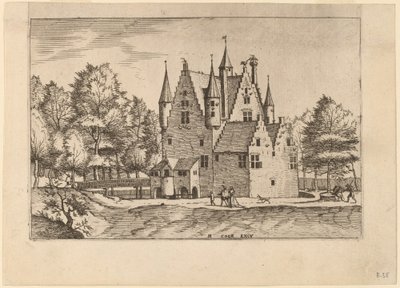 Kasteel door Johannes van Doetechum, the Elder and Lucas