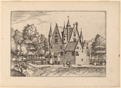 Kasteel door Johannes van Doetechum, the Elder and Lucas