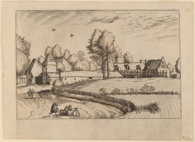 Landhuizen door Johannes van Doetechum, the Elder and Lucas
