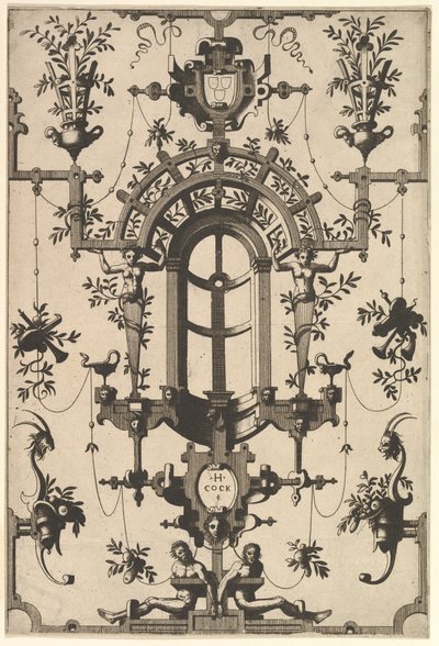 Moderne groteske met bandwerk, 1554 door Johannes van Doetecum I