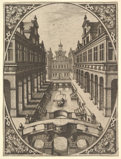 Plaat uit Scenographiae..., ca. 1560 door Johannes van Doetecum I