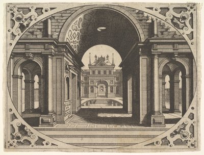Plaat uit Varie Architecture, ca. 1560 door Johannes van Doetecum I