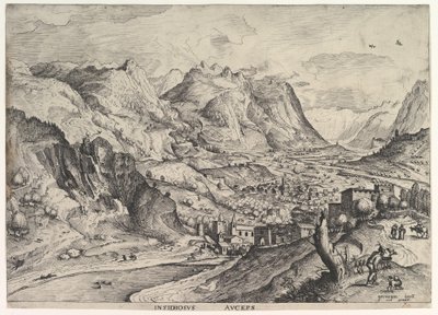 De sluwe vogelvanger Insidiosus auceps uit De Grote Landschappen door Johannes van Doetecum I