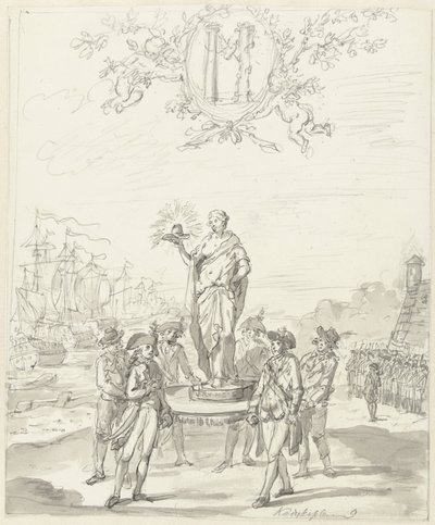 Algemene Wapening, decoratie op het Kadijksplein, 1795 door Johannes van Dregt (rejected attribution)