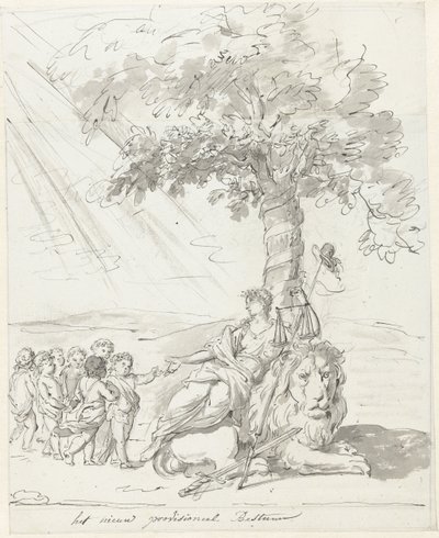 Het Volksbewind Gevestigd, decoratie op het Amstelveld, 1795 door Johannes van Dregt (rejected attribution)