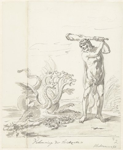 Vernietiging der Aristocratie, decoratie op de Westermarkt, 1795 door Johannes van Dregt (rejected attribution)
