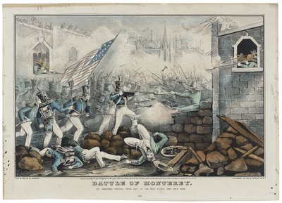 Slag bij Monterey op 7 juli 1846 door John (after) Cameron