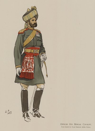 Officier 8e Bengal Cavalerie door John (after) Charlton