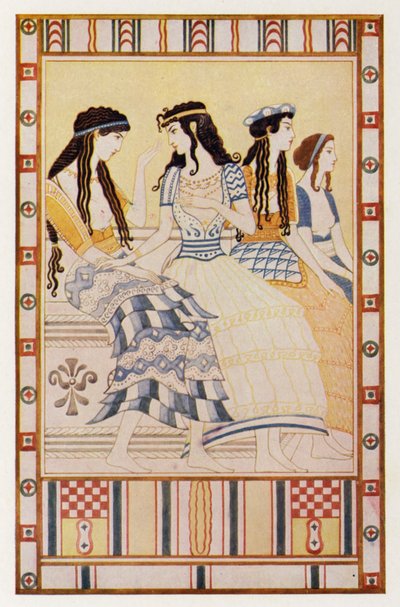 Dames van het Minoïsche Hof door John (after) Duncan