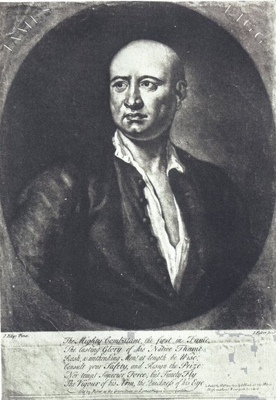 James Figg, eerste Engelse kampioen bare-knuckle boksen, overleden 1734 door John (after) Ellys