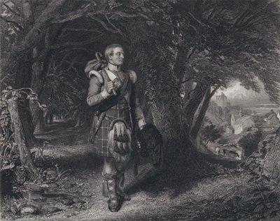 Illustratie voor De Terugkeer van de Soldaat door Robert Burns (gravure) door John (after) Faed