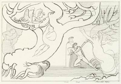 Bos van Harpijen, Inferno, Canto 13 (gravure) door John (after) Flaxman
