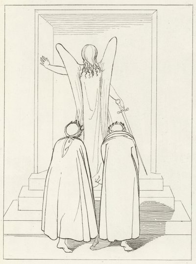 Poort van de Louteringsberg, Louteringsberg, Canto 9 (gravure) door John (after) Flaxman
