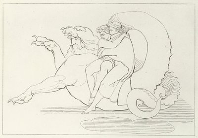 Gerion, Inferno, Canto 17 door John (after) Flaxman