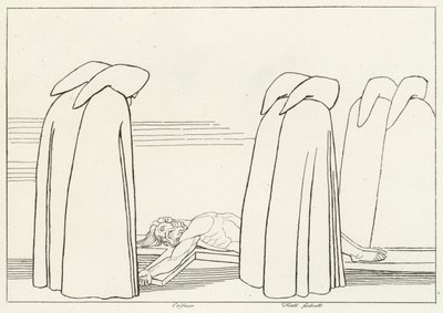 Huichelaars, Inferno, Canto 23 (gravure) door John (after) Flaxman