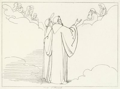 Orde van de Patriarchen, Paradijs, Canto 32 (gravure) door John (after) Flaxman