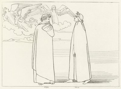 Het koor, Vagevuur, Canto 17 door John (after) Flaxman