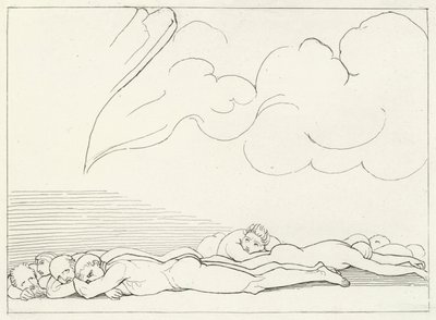 De Aardbeving, Louteringsberg, Canto 20 door John (after) Flaxman
