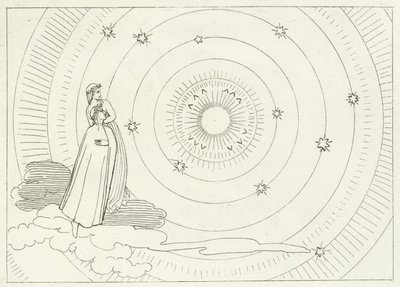 Het Empyreum, Paradijs, Canto 28 (gravure) door John (after) Flaxman