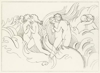 De vurige ondergang, Vagevuur, Canto 26 door John (after) Flaxman