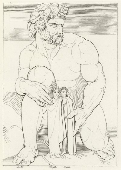 De Reuzen, Inferno, Canto 31 (gravure) door John (after) Flaxman
