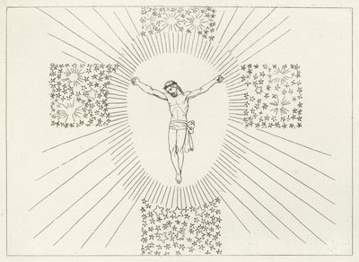 Het Glorieuze Kruis, Paradijs, Canto 14 (gravure) door John (after) Flaxman